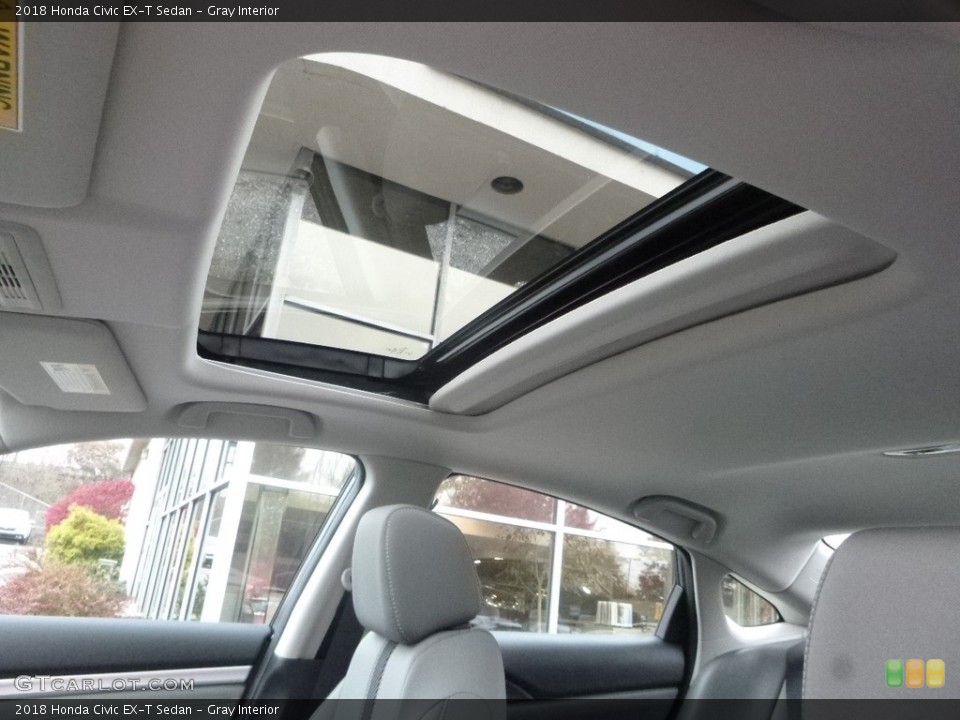 Gray Interior Sunroof for the 2018 Honda Civic EX-T Sedan #123865447