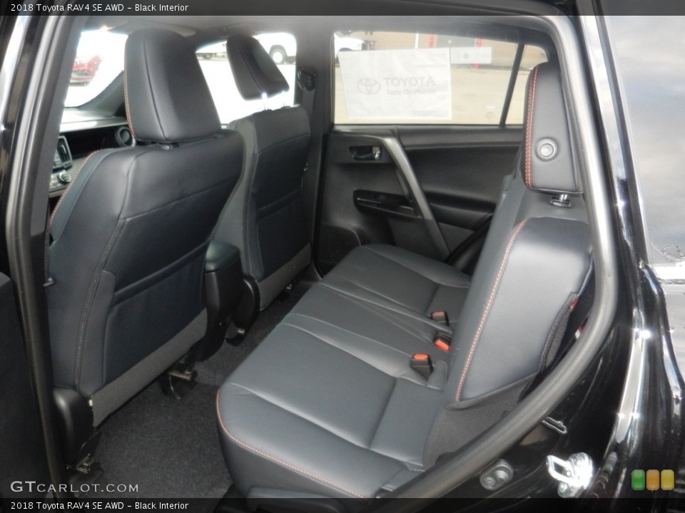 Black Interior Rear Seat for the 2018 Toyota RAV4 SE AWD #123872296