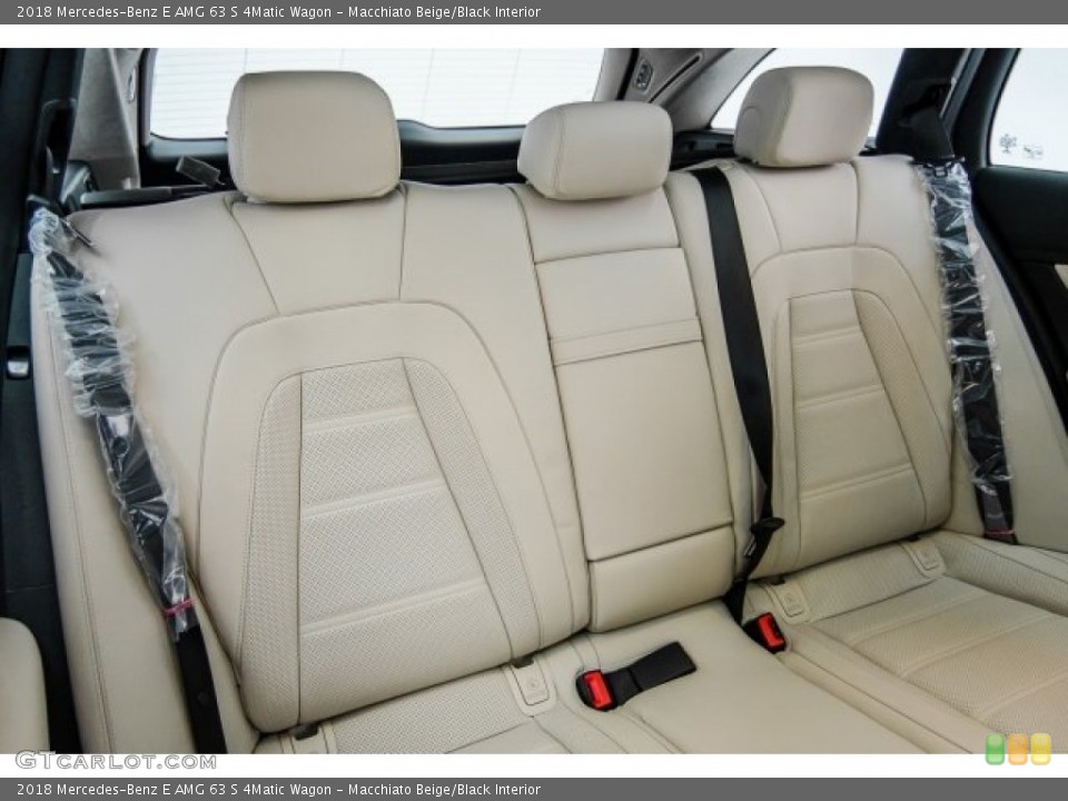 Macchiato Beige/Black Interior Rear Seat for the 2018 Mercedes-Benz E AMG 63 S 4Matic Wagon #123877636