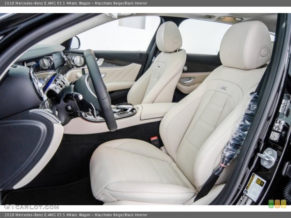 Macchiato Beige/Black Interior Front Seat for the 2018 Mercedes-Benz E AMG 63 S 4Matic Wagon #123877672