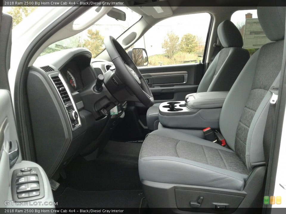 Black/Diesel Gray Interior Photo for the 2018 Ram 2500 Big Horn Crew Cab 4x4 #123887230