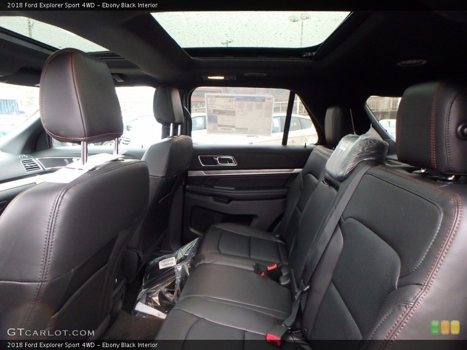 Ebony Black Interior Rear Seat for the 2018 Ford Explorer Sport 4WD #123895441