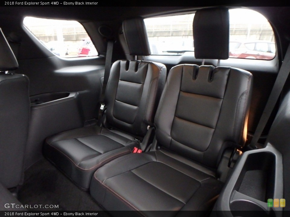 Ebony Black Interior Rear Seat for the 2018 Ford Explorer Sport 4WD #123895459