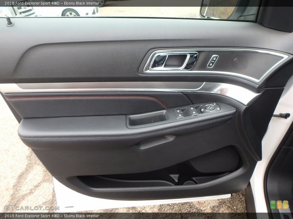 Ebony Black Interior Door Panel for the 2018 Ford Explorer Sport 4WD #123895495