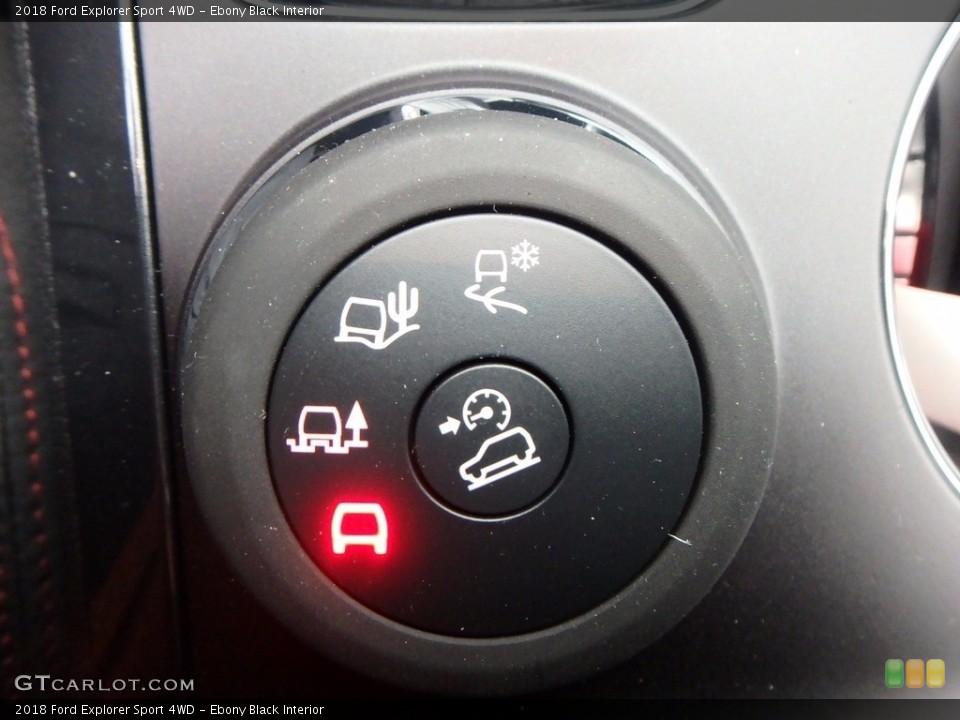 Ebony Black Interior Controls for the 2018 Ford Explorer Sport 4WD #123895549