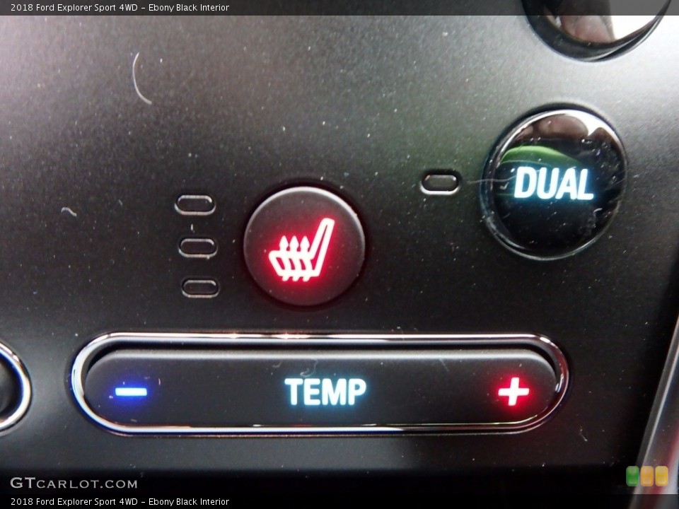 Ebony Black Interior Controls for the 2018 Ford Explorer Sport 4WD #123895567