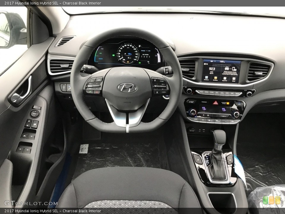 Charcoal Black Interior Dashboard for the 2017 Hyundai Ioniq Hybrid SEL #123901478