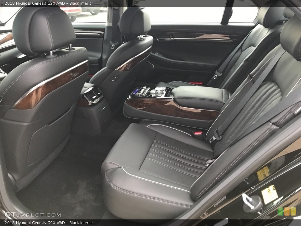 Black Interior Rear Seat for the 2018 Hyundai Genesis G90 AWD #123901592