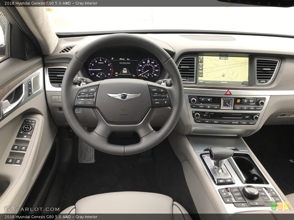Gray Interior Dashboard for the 2018 Hyundai Genesis G80 5.0 AWD #123902024