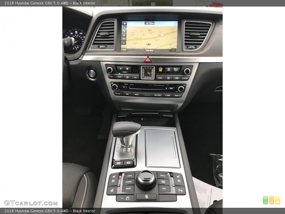 Black Interior Controls for the 2018 Hyundai Genesis G80 5.0 AWD #123902279