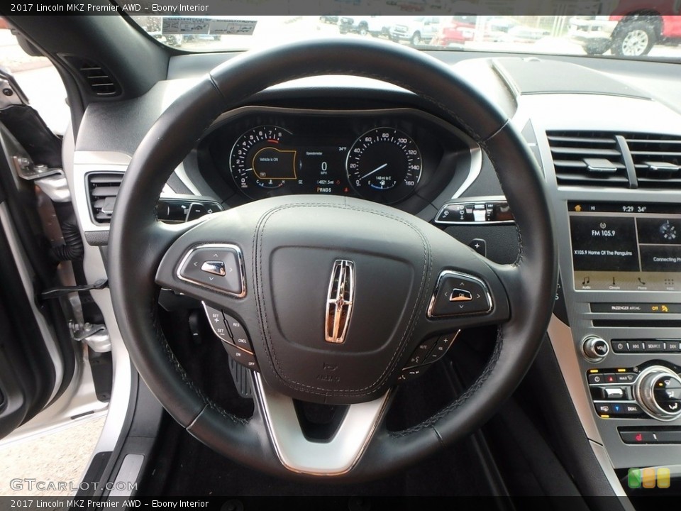 Ebony Interior Steering Wheel for the 2017 Lincoln MKZ Premier AWD #123906026