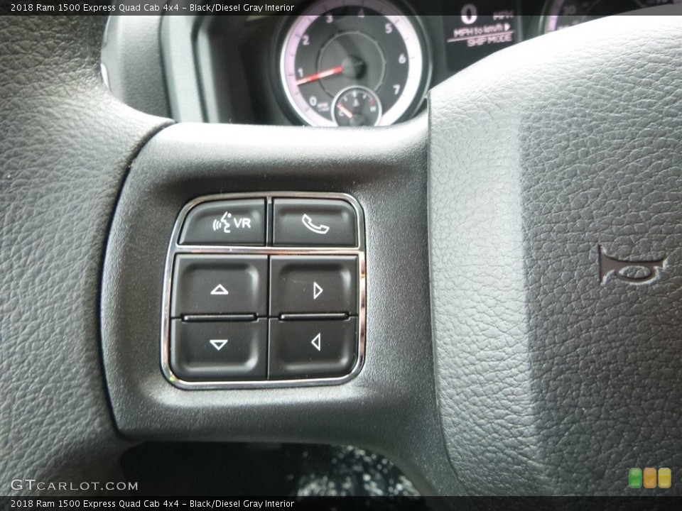 Black/Diesel Gray Interior Controls for the 2018 Ram 1500 Express Quad Cab 4x4 #123906104