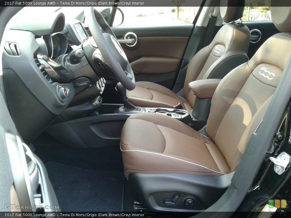 Testa Di Moro/Grigio (Dark Brown/Gray) Interior Photo for the 2017 Fiat 500X Lounge AWD #123909593