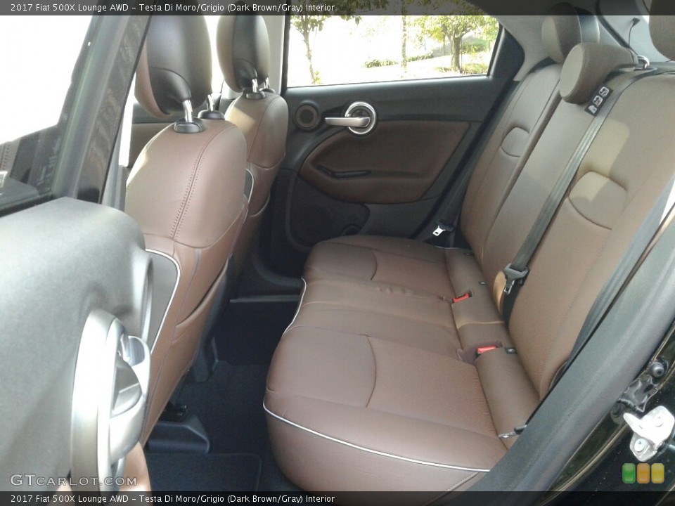 Testa Di Moro/Grigio (Dark Brown/Gray) Interior Rear Seat for the 2017 Fiat 500X Lounge AWD #123909626