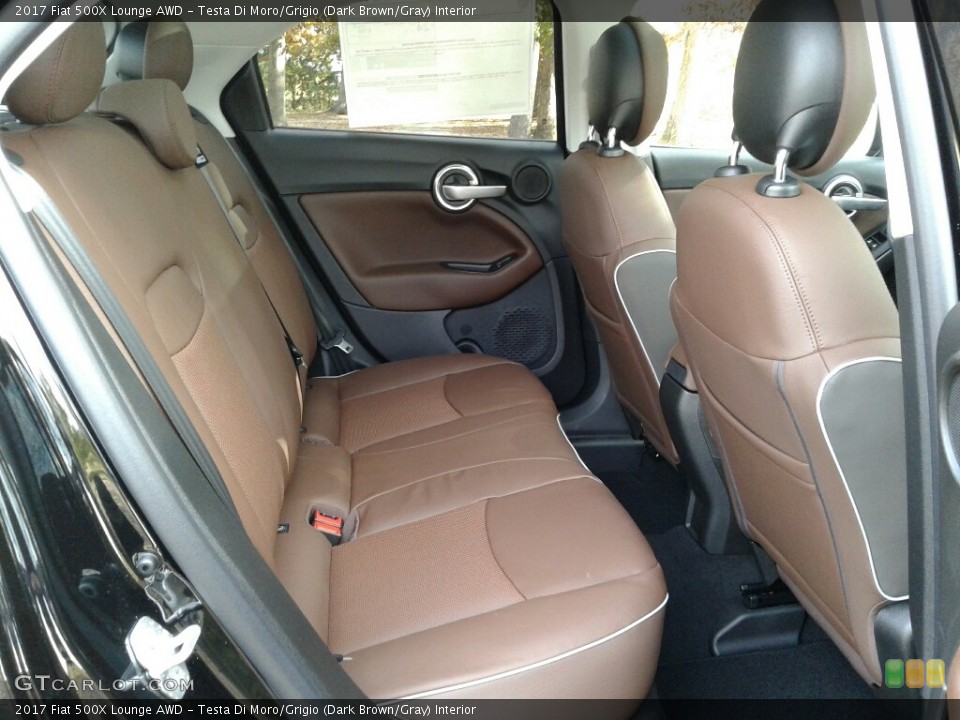 Testa Di Moro/Grigio (Dark Brown/Gray) Interior Rear Seat for the 2017 Fiat 500X Lounge AWD #123909689