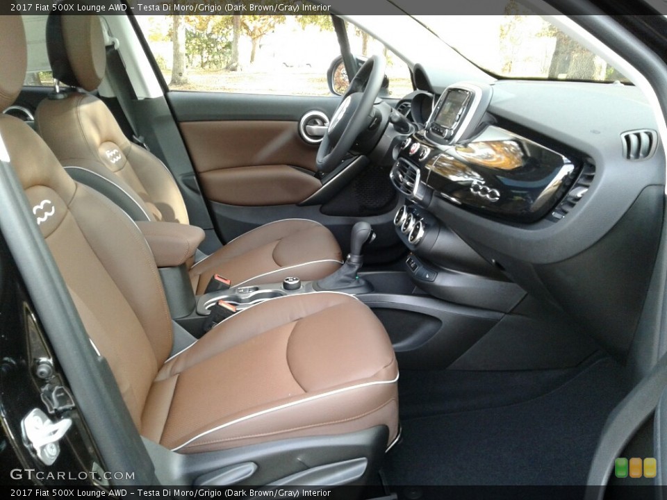 Testa Di Moro/Grigio (Dark Brown/Gray) Interior Front Seat for the 2017 Fiat 500X Lounge AWD #123909725