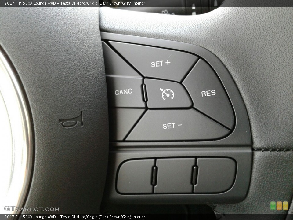 Testa Di Moro/Grigio (Dark Brown/Gray) Interior Controls for the 2017 Fiat 500X Lounge AWD #123909890