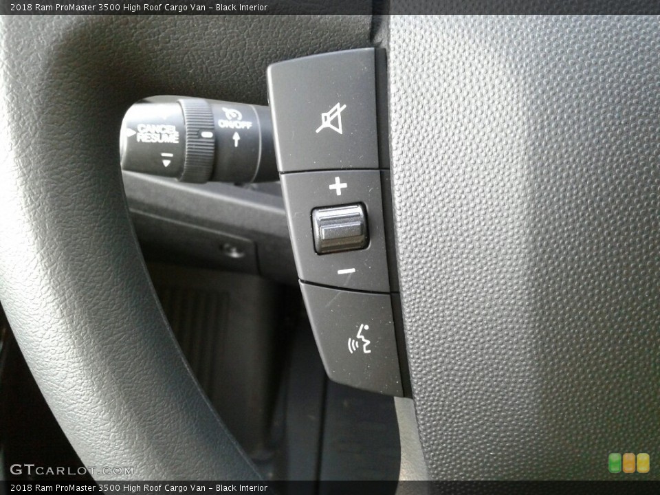 Black Interior Controls for the 2018 Ram ProMaster 3500 High Roof Cargo Van #123915641