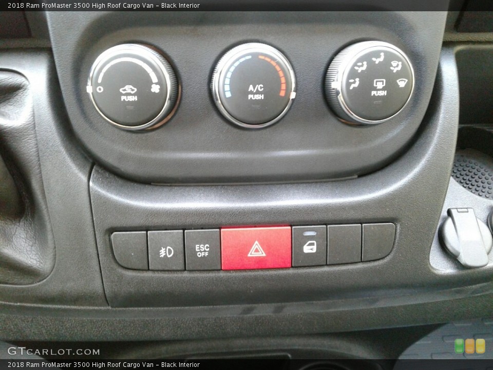 Black Interior Controls for the 2018 Ram ProMaster 3500 High Roof Cargo Van #123915833