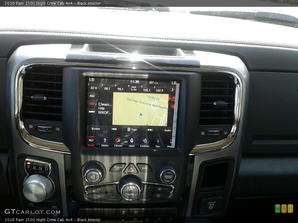 Black Interior Controls for the 2018 Ram 1500 Night Crew Cab 4x4 #123917708
