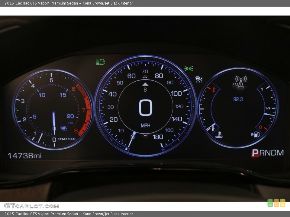 Kona Brown/Jet Black Interior Gauges for the 2015 Cadillac CTS Vsport Premium Sedan #123918698