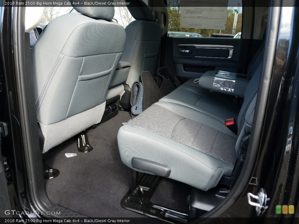Black/Diesel Gray Interior Rear Seat for the 2018 Ram 2500 Big Horn Mega Cab 4x4 #123926308