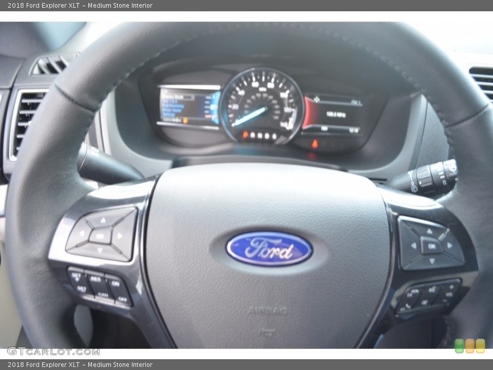 Medium Stone Interior Steering Wheel for the 2018 Ford Explorer XLT #123930277