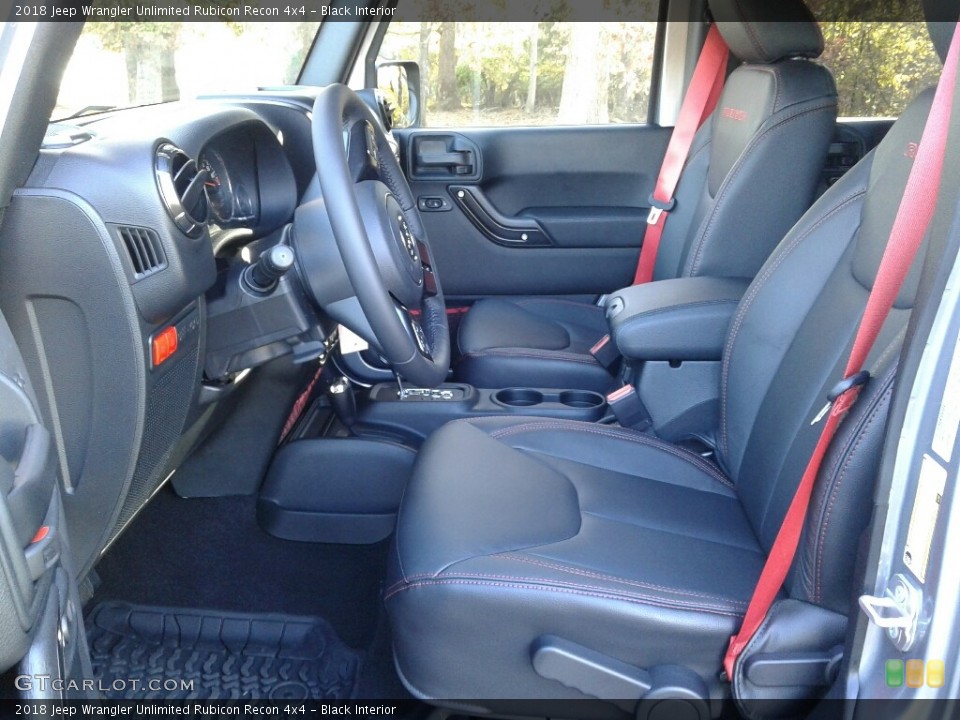 Black Interior Front Seat for the 2018 Jeep Wrangler Unlimited Rubicon Recon 4x4 #123937063