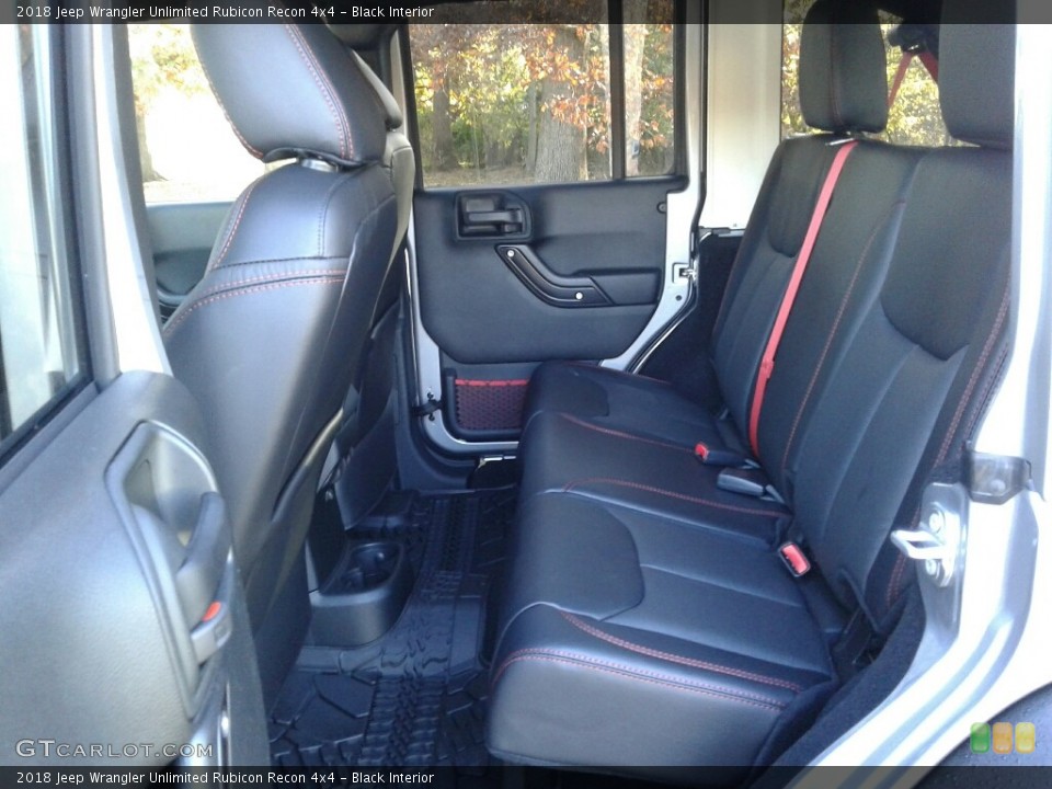 Black Interior Rear Seat for the 2018 Jeep Wrangler Unlimited Rubicon Recon 4x4 #123937099