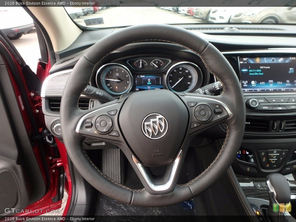 Ebony Interior Steering Wheel for the 2018 Buick Envision Essence AWD #123938224