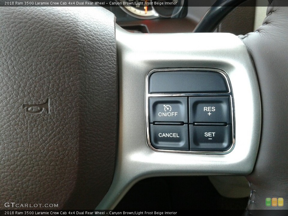 Canyon Brown/Light Frost Beige Interior Controls for the 2018 Ram 3500 Laramie Crew Cab 4x4 Dual Rear Wheel #123939454
