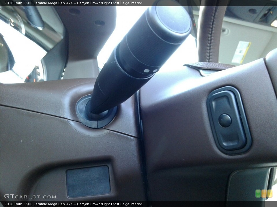 Canyon Brown/Light Frost Beige Interior Controls for the 2018 Ram 3500 Laramie Mega Cab 4x4 #123955422