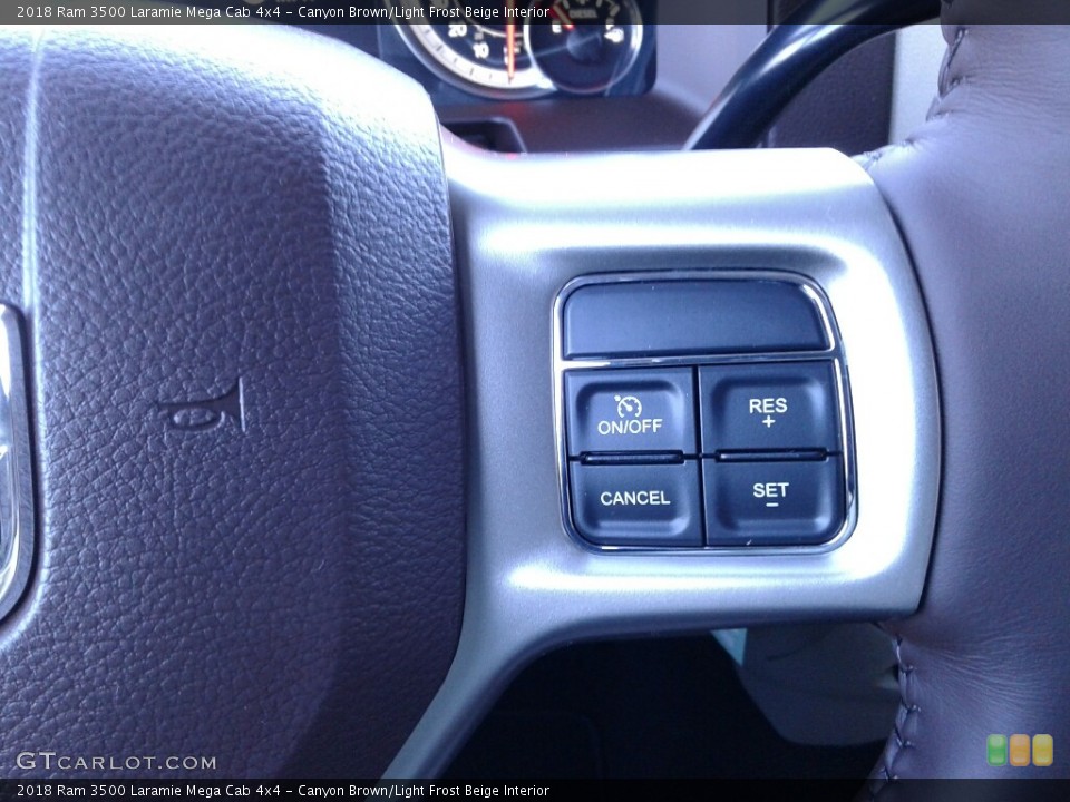 Canyon Brown/Light Frost Beige Interior Controls for the 2018 Ram 3500 Laramie Mega Cab 4x4 #123955491