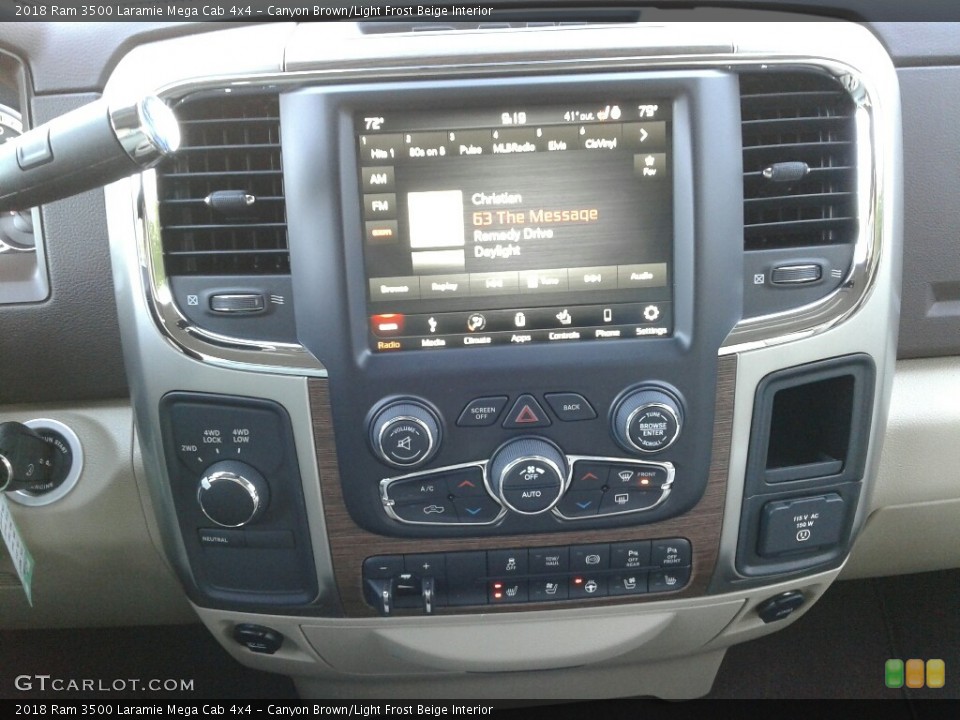 Canyon Brown/Light Frost Beige Interior Controls for the 2018 Ram 3500 Laramie Mega Cab 4x4 #123955569
