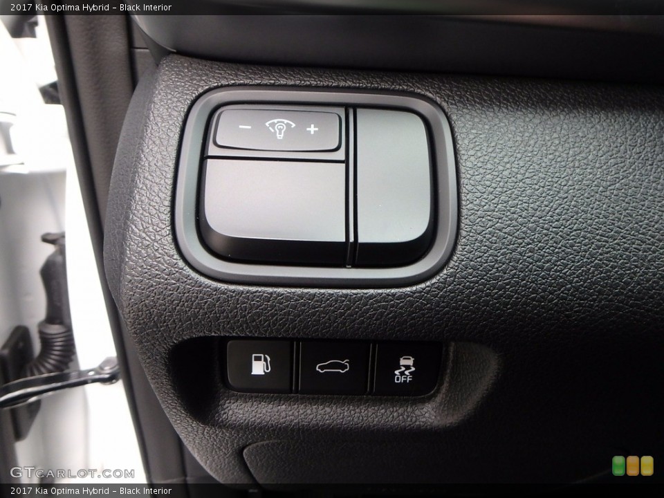 Black Interior Controls for the 2017 Kia Optima Hybrid #123963888