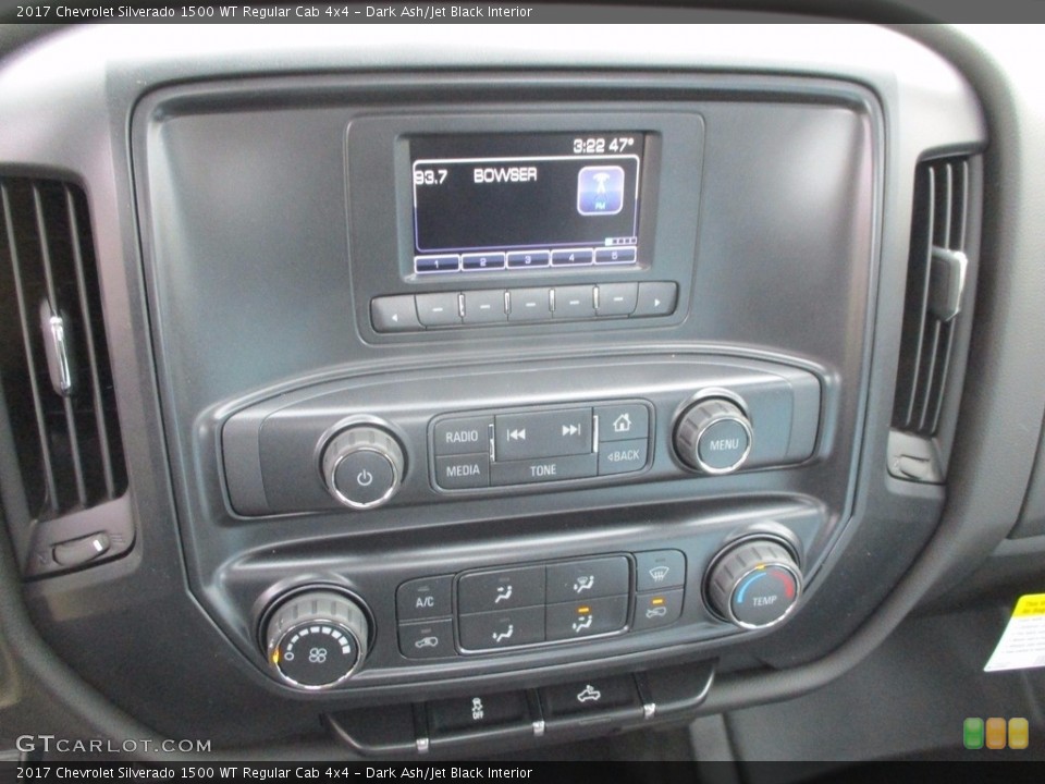 Dark Ash/Jet Black Interior Controls for the 2017 Chevrolet Silverado 1500 WT Regular Cab 4x4 #123968544