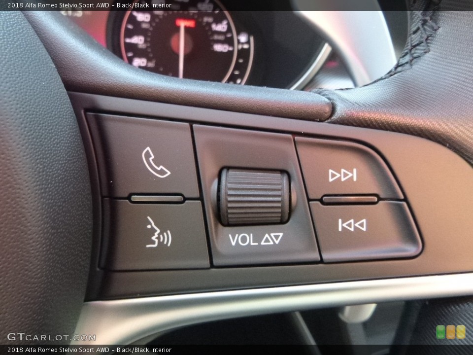 Black/Black Interior Controls for the 2018 Alfa Romeo Stelvio Sport AWD #123994180