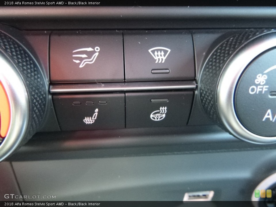 Black/Black Interior Controls for the 2018 Alfa Romeo Stelvio Sport AWD #123994303