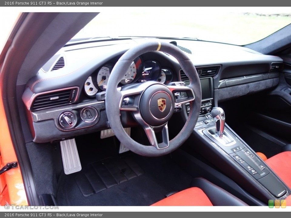 Black/Lava Orange Interior Dashboard for the 2016 Porsche 911 GT3 RS #123994918