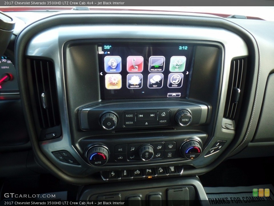 Jet Black Interior Controls for the 2017 Chevrolet Silverado 3500HD LTZ Crew Cab 4x4 #124000552