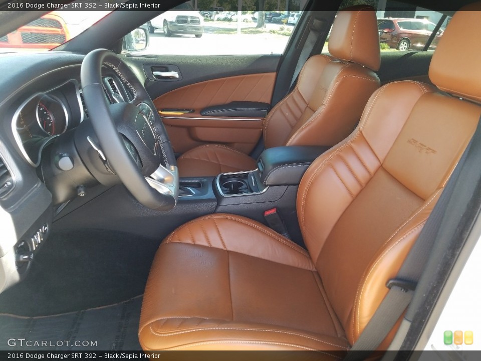 Black/Sepia Interior Front Seat for the 2016 Dodge Charger SRT 392 #124000912