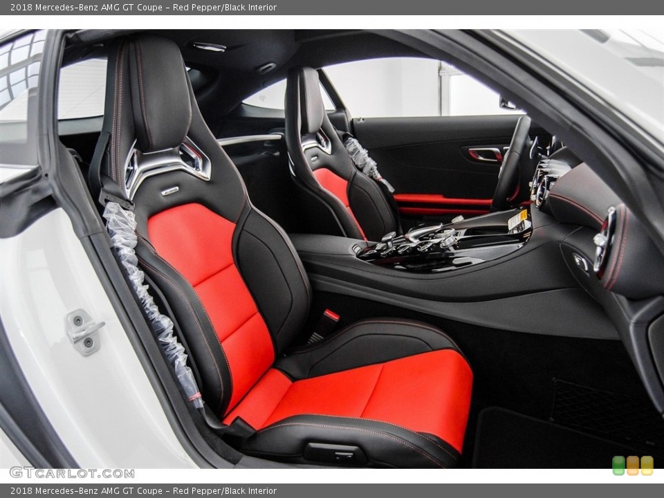 Red Pepper/Black Interior Front Seat for the 2018 Mercedes-Benz AMG GT Coupe #124010221