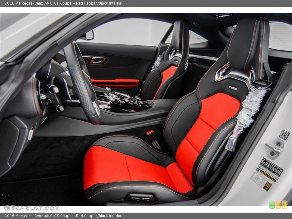 Red Pepper/Black Interior Front Seat for the 2018 Mercedes-Benz AMG GT Coupe #124010452
