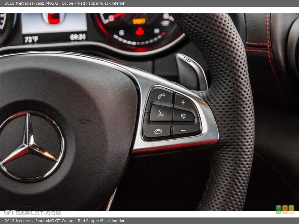 Red Pepper/Black Interior Controls for the 2018 Mercedes-Benz AMG GT Coupe #124010527