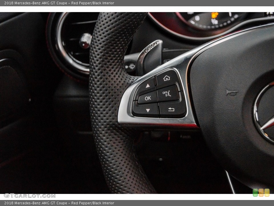 Red Pepper/Black Interior Controls for the 2018 Mercedes-Benz AMG GT Coupe #124010553