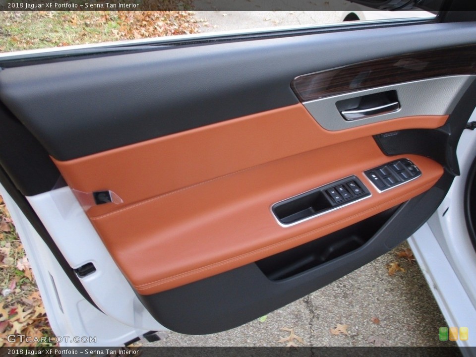 Sienna Tan Interior Door Panel for the 2018 Jaguar XF Portfolio #124014130