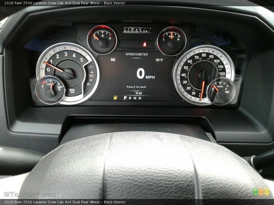 Black Interior Gauges for the 2018 Ram 3500 Laramie Crew Cab 4x4 Dual Rear Wheel #124017523