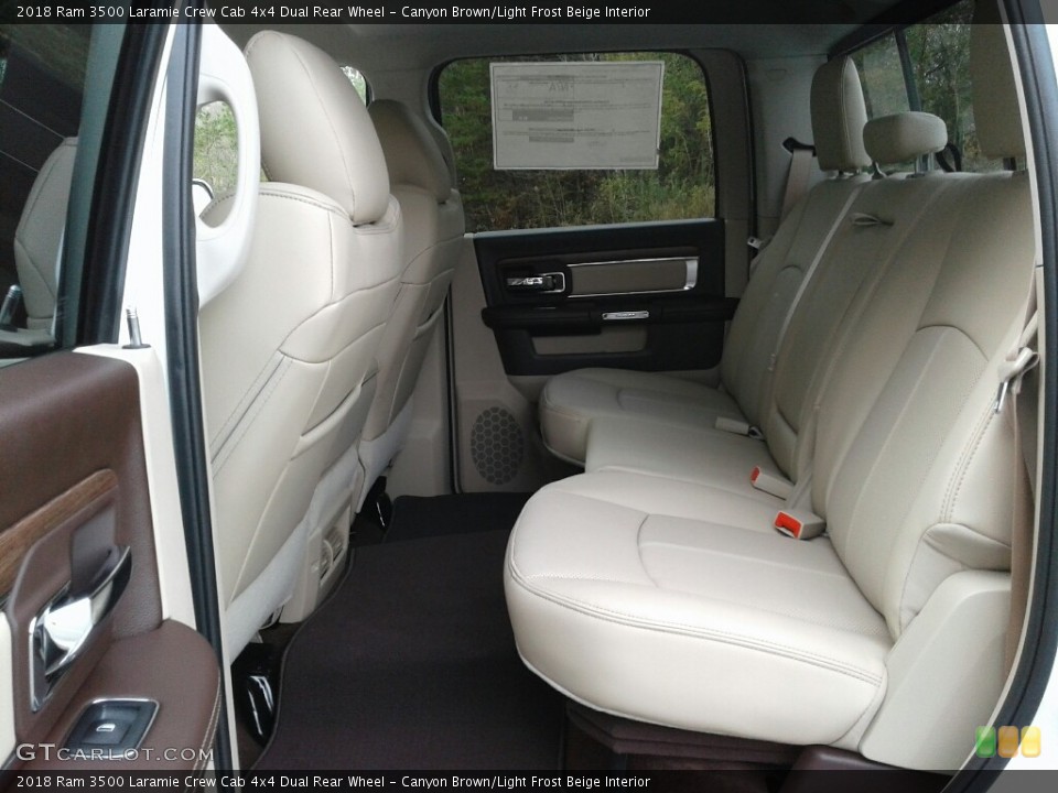 Canyon Brown/Light Frost Beige Interior Rear Seat for the 2018 Ram 3500 Laramie Crew Cab 4x4 Dual Rear Wheel #124018318