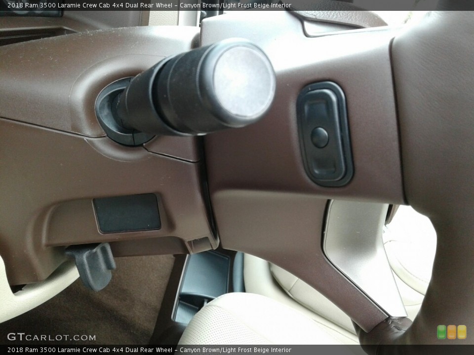 Canyon Brown/Light Frost Beige Interior Controls for the 2018 Ram 3500 Laramie Crew Cab 4x4 Dual Rear Wheel #124018402