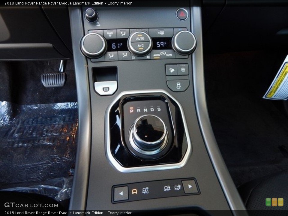 Ebony Interior Transmission for the 2018 Land Rover Range Rover Evoque Landmark Edition #124023730